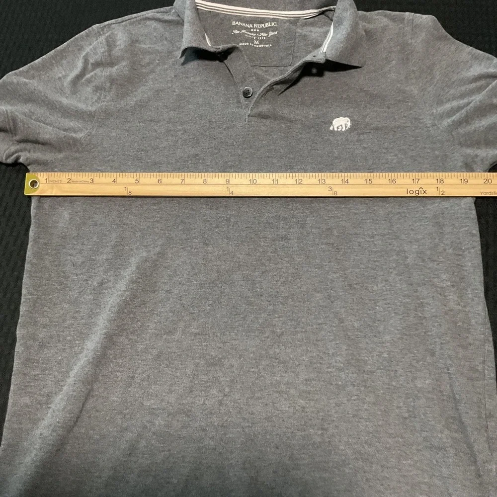 Banana Republic Sweater Mens Medium White 1/4 Zip Mock Neck + Gray Polo Lot Of 2